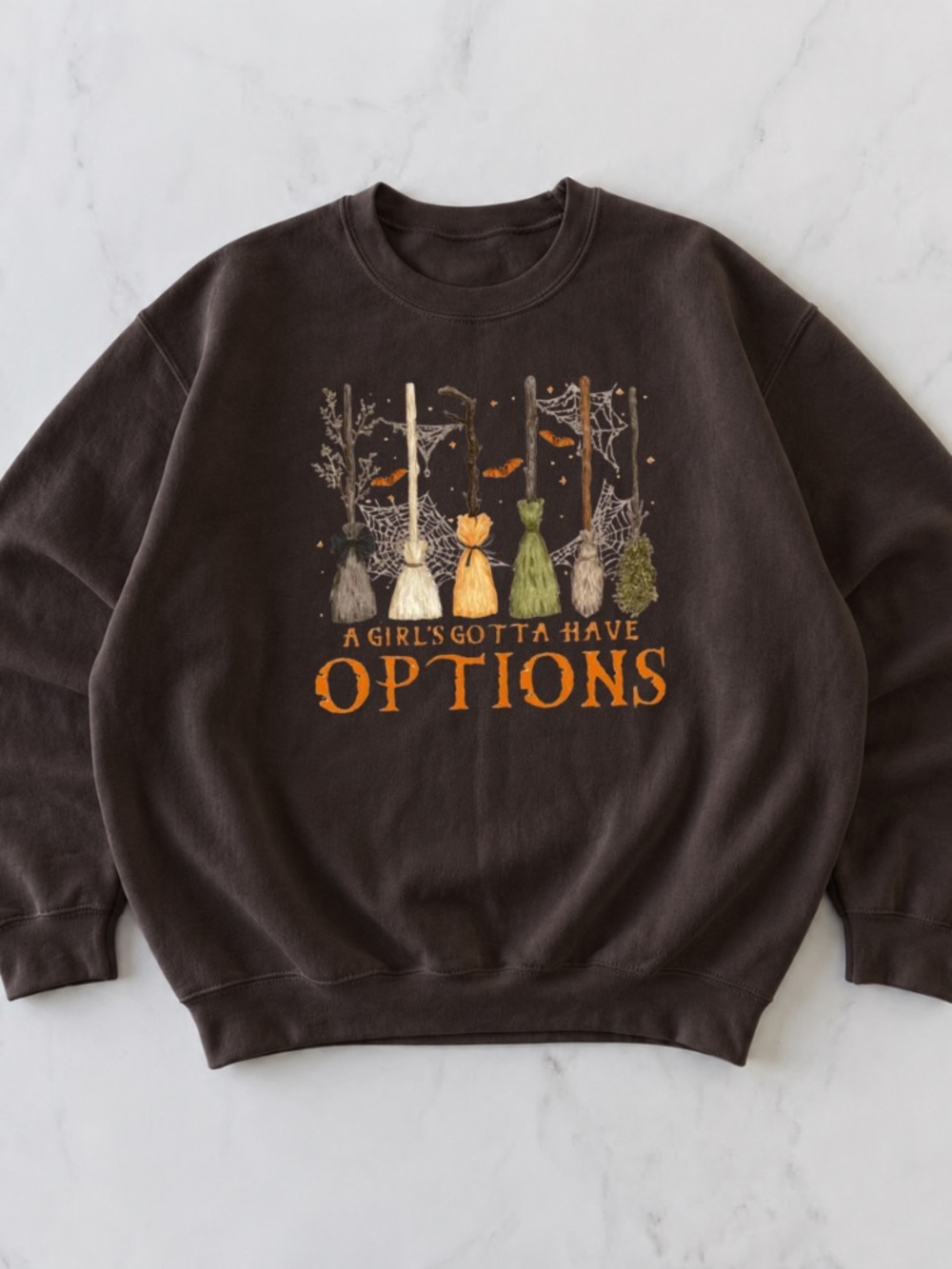 A Girl Gotta Have Options Witches Spooky Season Halloween Sweatshirt - Gildan